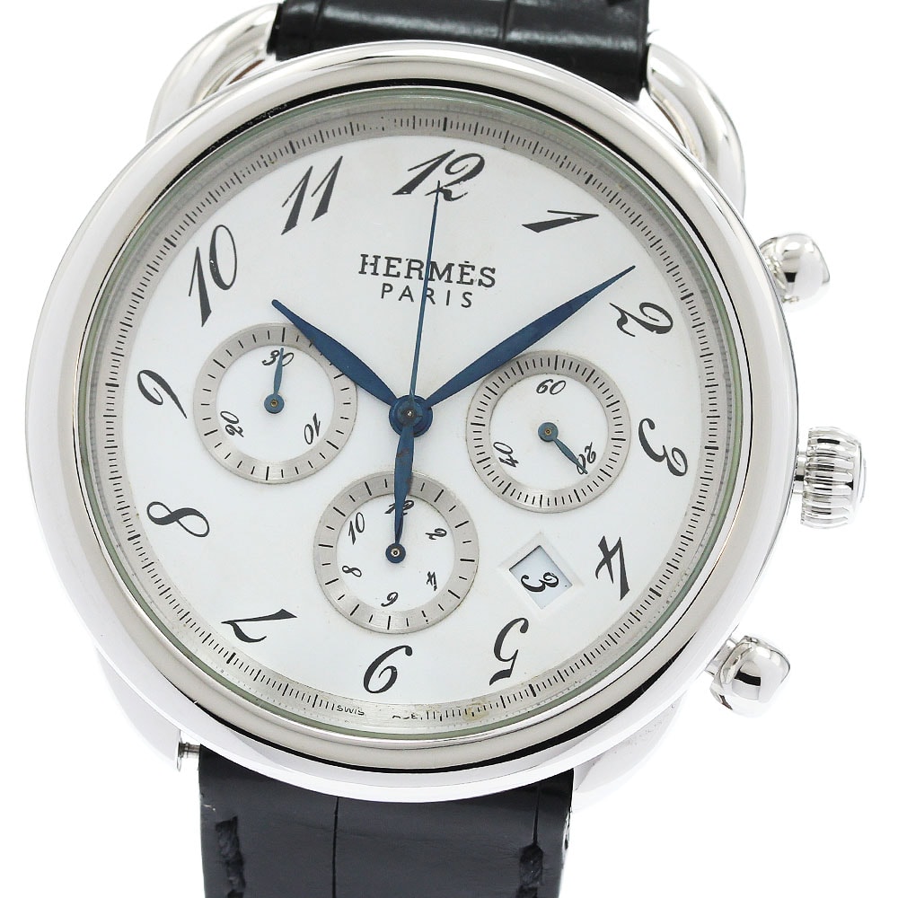 エルメス アルソー クロノグラフ AR4.910 自動巻き メンズ 【中古】