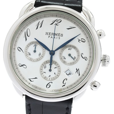 エルメス アルソー クロノグラフ AR4.910 自動巻き メンズ 【中古】
