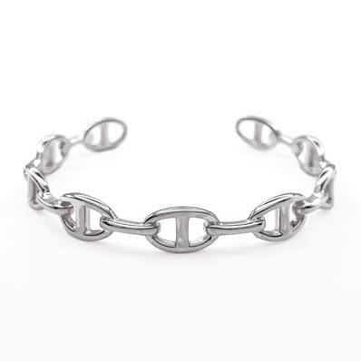 HERMES エルメス シェーヌダンクル アンシェネ カフ バングル
ブレスレット SV925 17cm サイズ刻印なし 新品仕上済 ユニセックス
【中古】