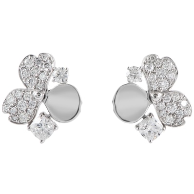 TIFFANY&Co. ティファニー ペーパーフラワー ダイヤモンド Pt950 ピアス シルバー【中古】