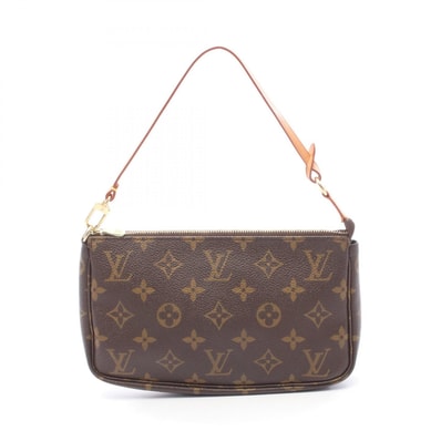 ルイ・ヴィトン LOUIS VUITTON ポシェットアクセソワール ハンドバッグ バッグ PVCコーティングキャンバス レザー モノグラム レディース ブラウン系 M51980 【中古】