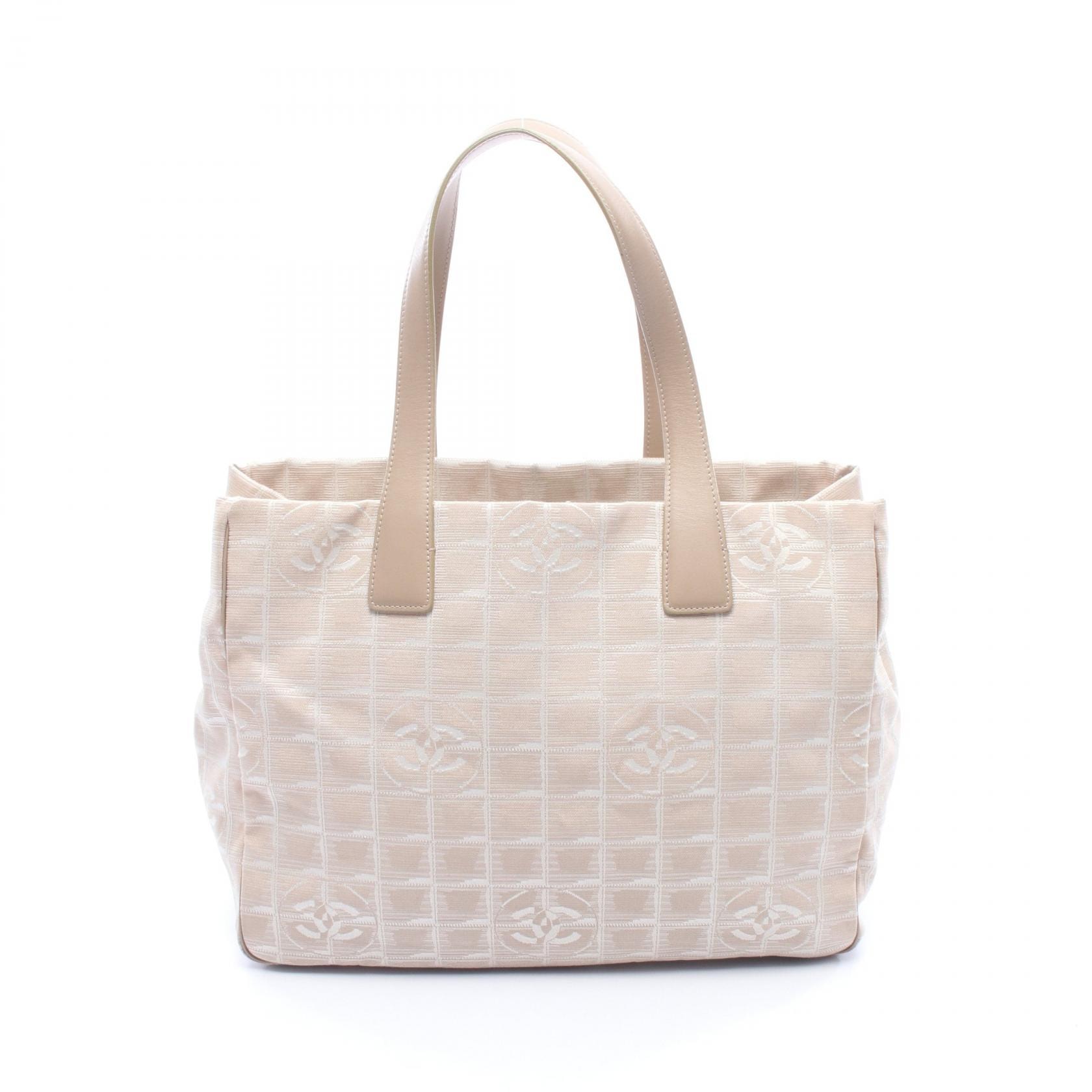 シャネル CHANEL ニュートラベルラインMM トートバッグ バッグ ナイロンキャンバス レディース ベージュ系 A15991 【中古】