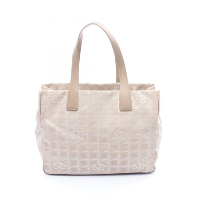 シャネル CHANEL ニュートラベルラインMM トートバッグ バッグ ナイロンキャンバス レディース ベージュ系 A15991 【中古】