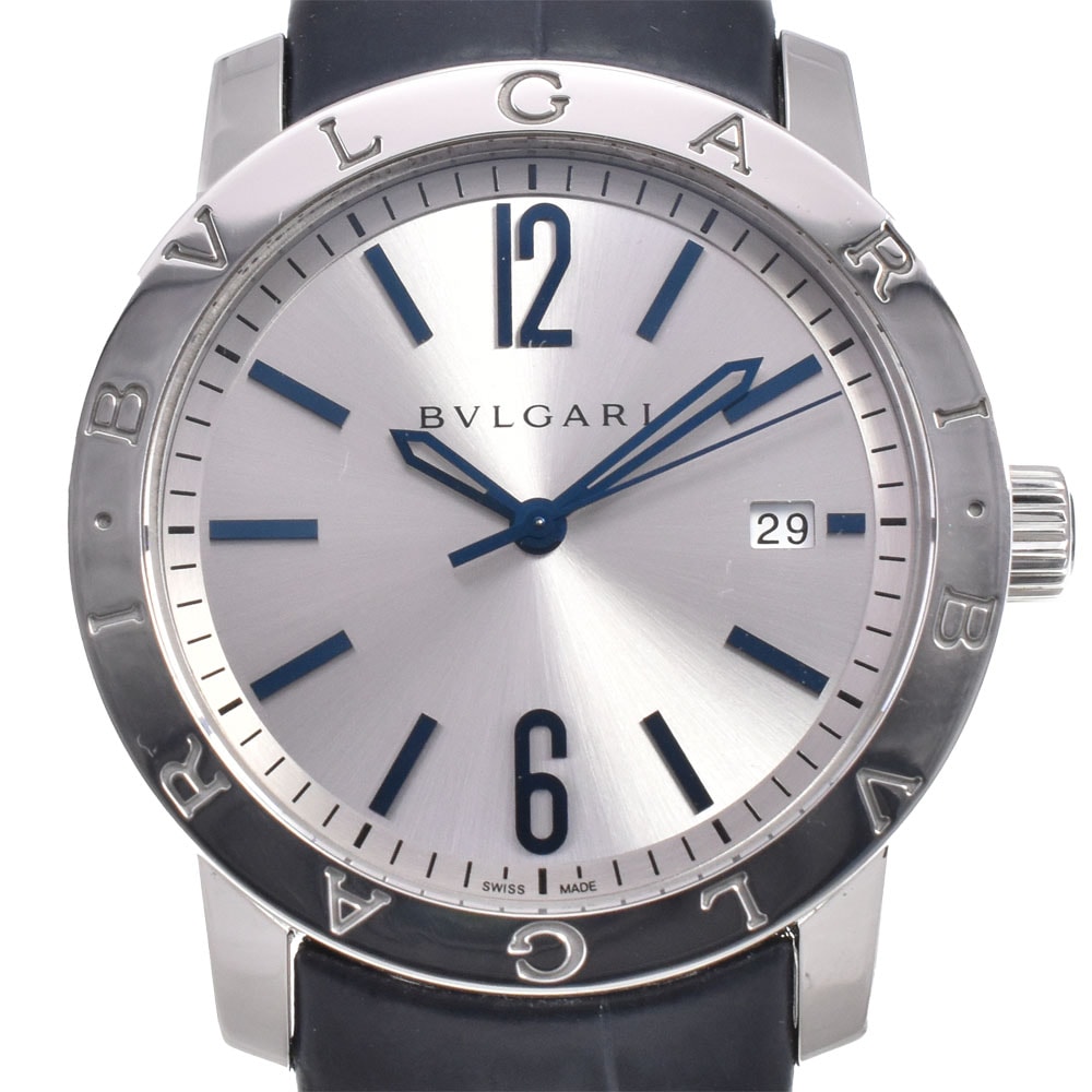 値下 ブルガリ BVLGARI BB39C6SLD ブルガリブルガリ ソロテンポ デイト 自動巻き メンズ 美品 保証書付き E#144710