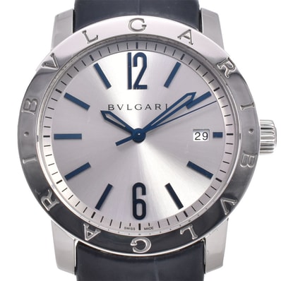 値下 ブルガリ BVLGARI BB39C6SLD ブルガリブルガリ ソロテンポ デイト 自動巻き メンズ 美品 保証書付き E#144710