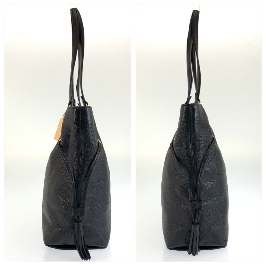 極美品☆COACHコーチ トートバッグ ブラック レザー ゴールド金具 B (目立った傷や汚れなし)】美品 COACH コーチ アンディ ブラック 黒
