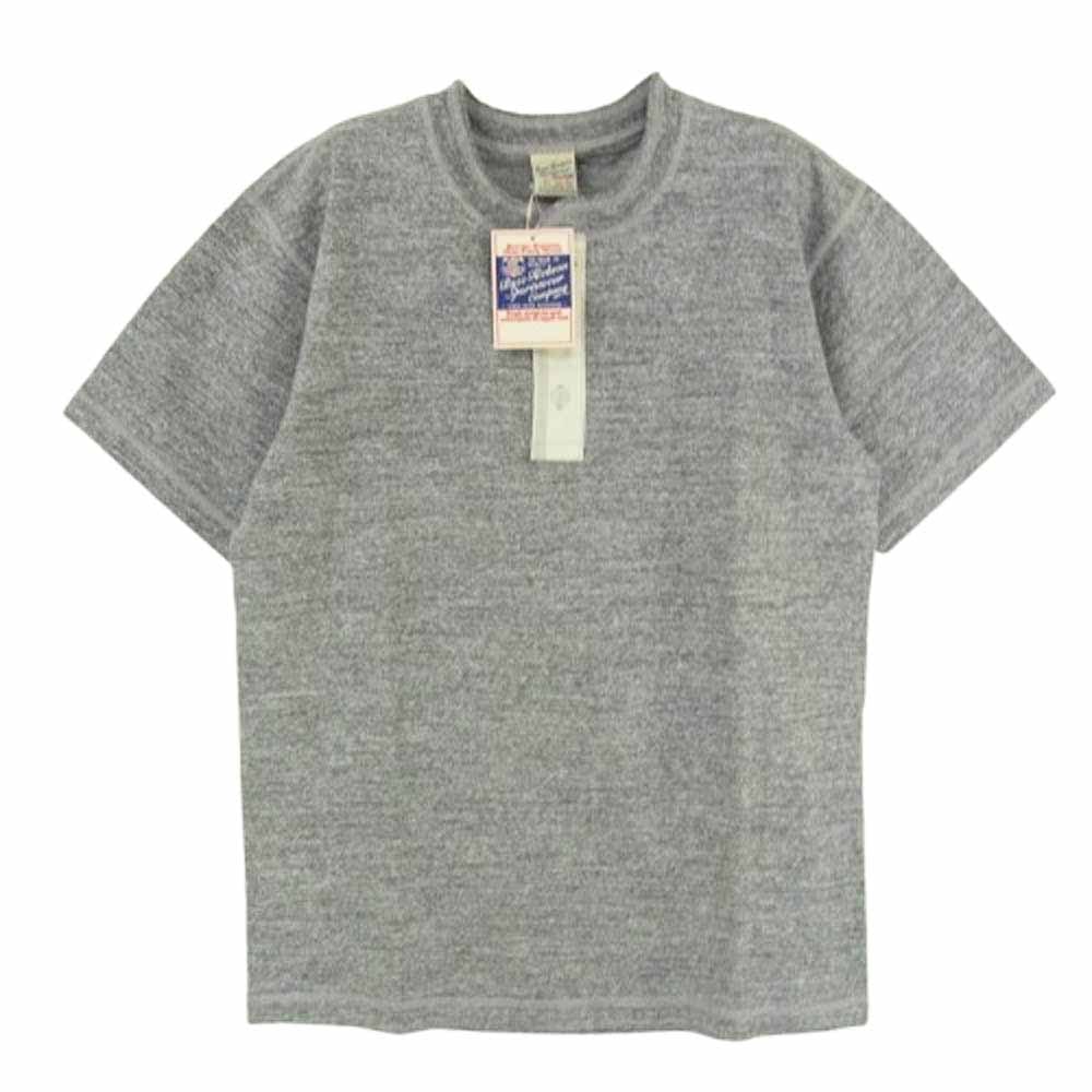Buzz Rickson's バズリクソンズ Tシャツ BR79192 SLUB YARN HENLEY NECK T-SHIRT スラブヤーン ヘンリーネック Tシャツ グレー系 M【新古品】【未使用】【中古】