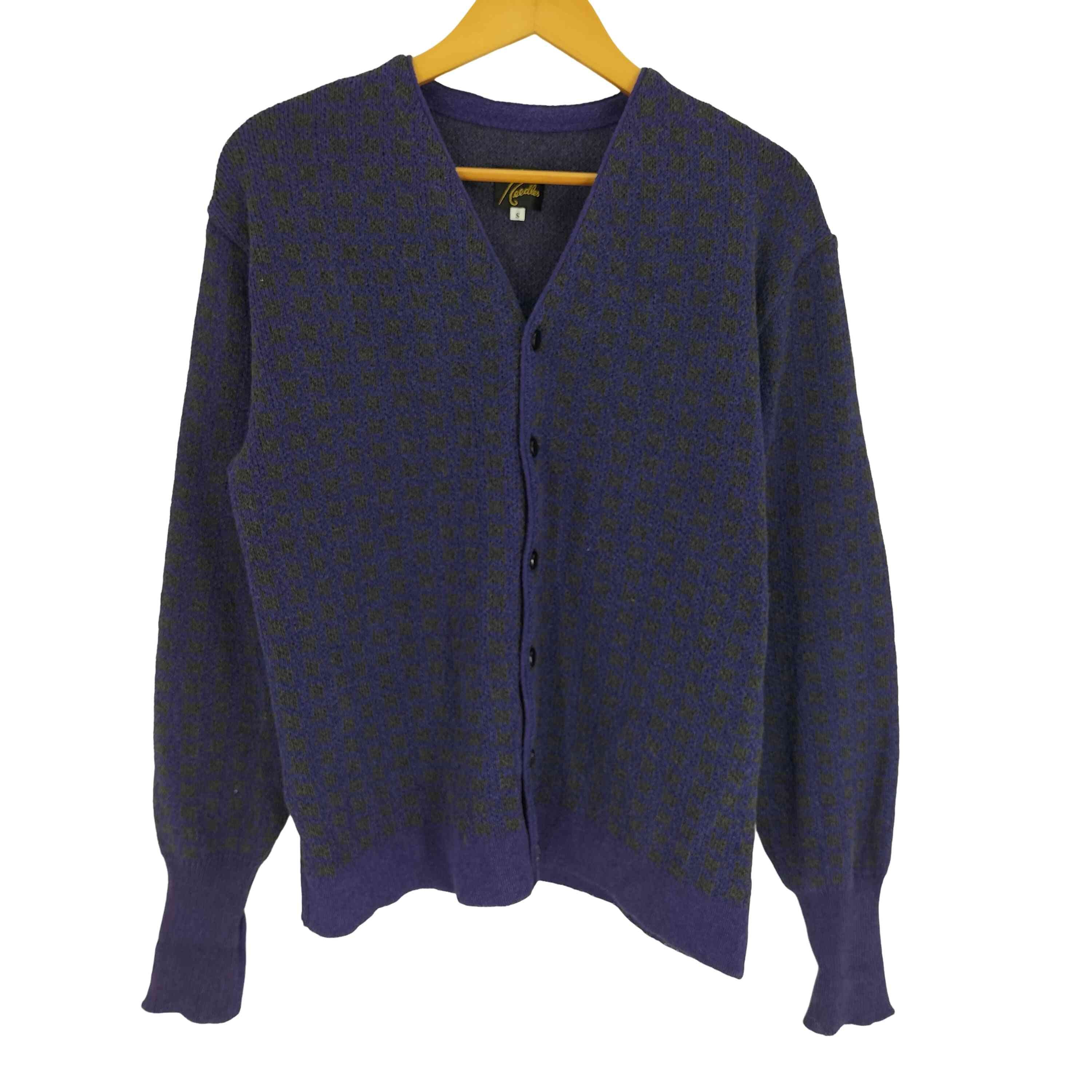 23SS V Neck Cardigan Houndstooth Vネックカーディガン ハウンドトゥース 和紙【1139956085485】