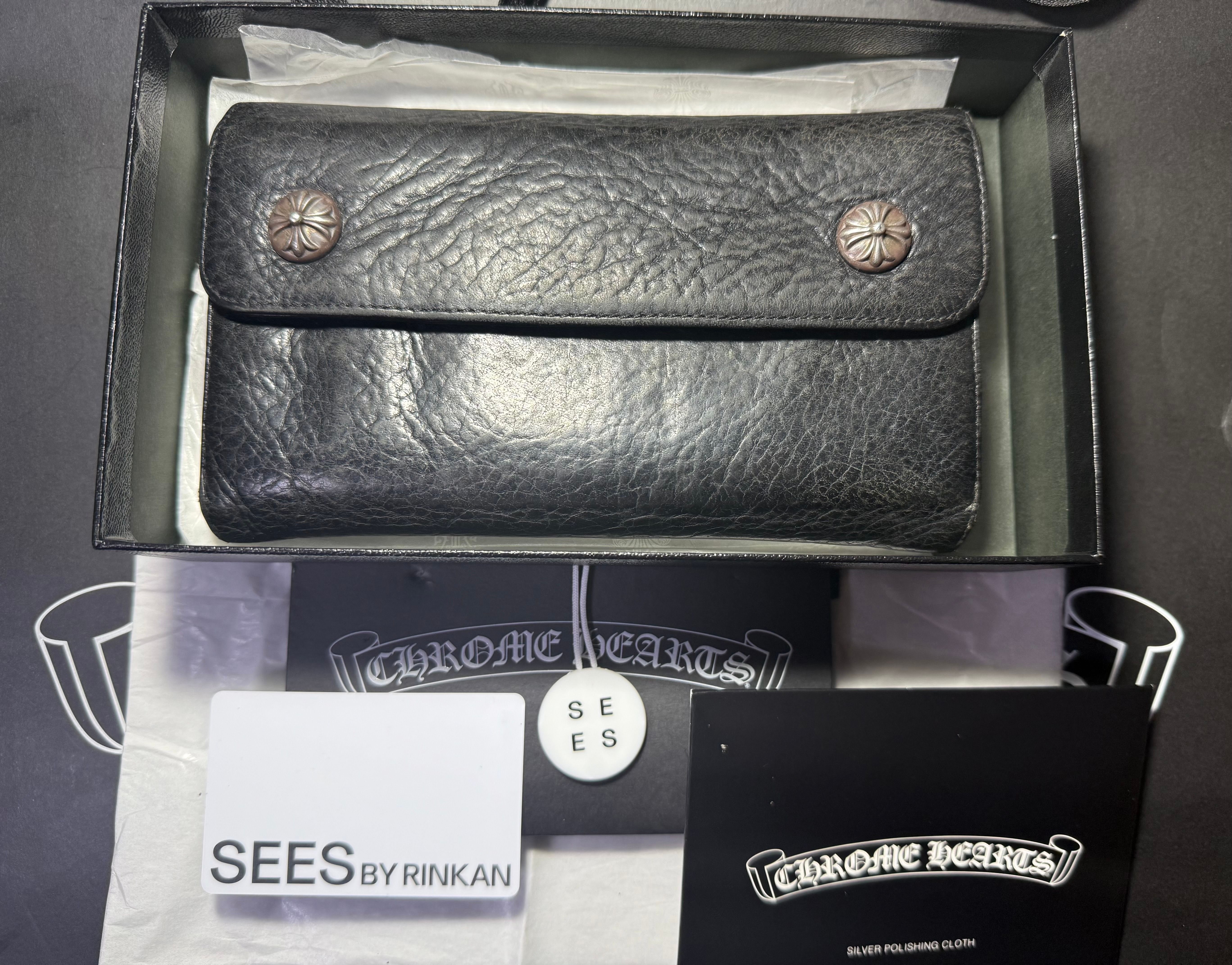 クロムハーツ ウェーブウォレット インボイス有り ジャンク クロム