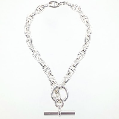 HERMES エルメス シェーヌダンクル ネックレス GM 29コマ ネックレス シルバー925 シルバー レディース【中古】