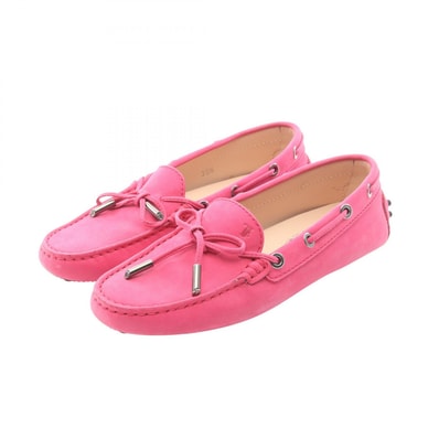 トッズ TOD'S ゴンミーニ カジュアルシューズ 靴 スウェード レディース ピンク系 【中古】