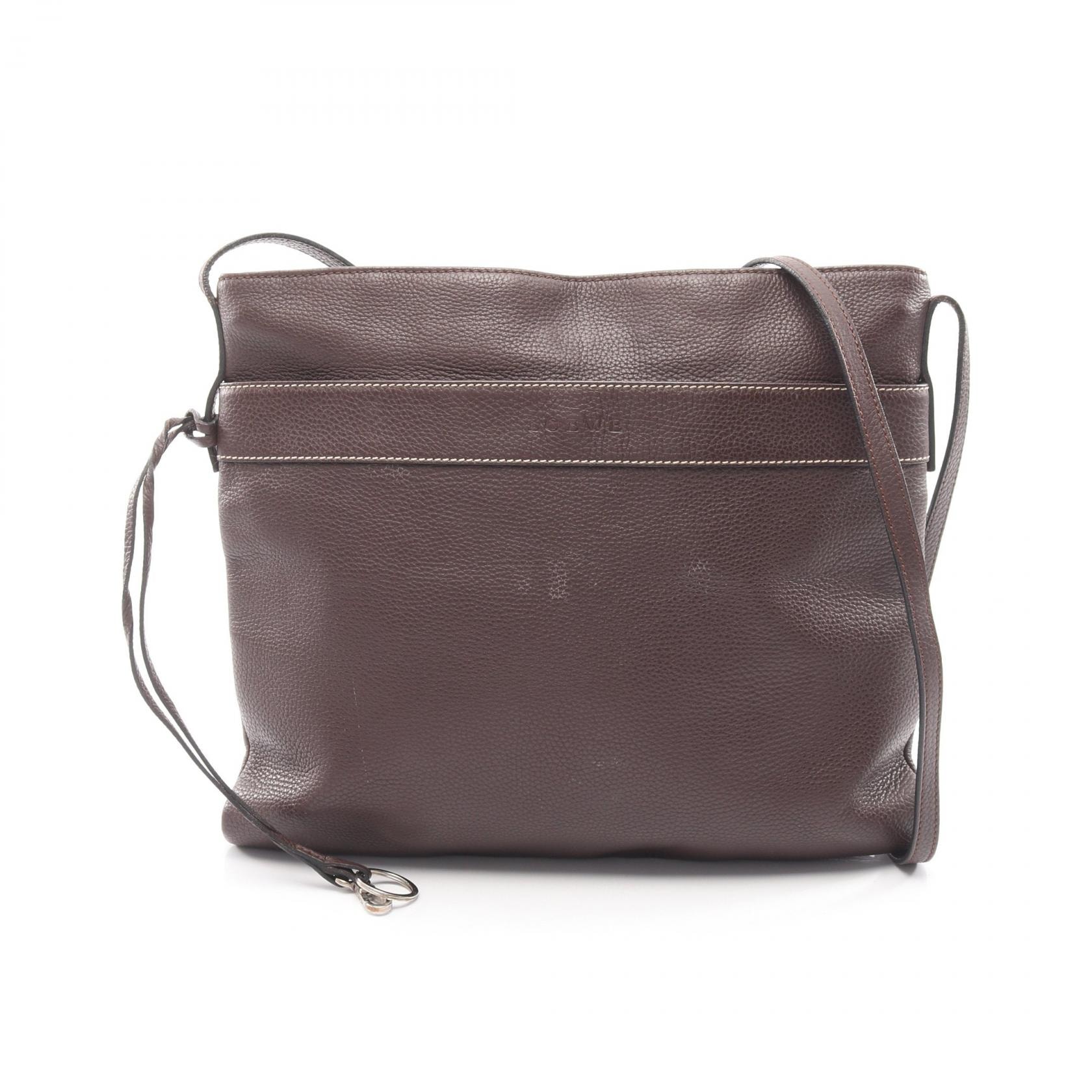 ロエベ LOEWE ショルダーバッグ バッグ レザー レディース ブラウン系 【中古】