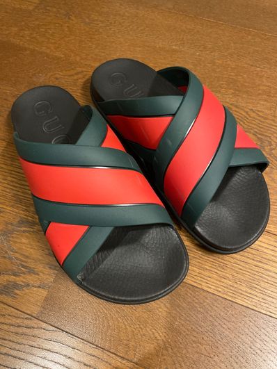 Gucci Rubber Slide Sandal "Black"