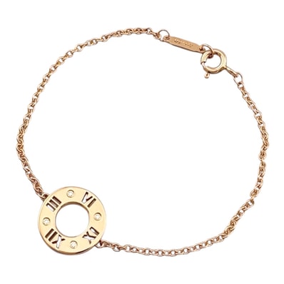 ティファニー アトラスピアスドサークル ブレスレット 18金 K18ピンクゴールド ダイヤモンド レディース TIFFANY&Co. 中古
