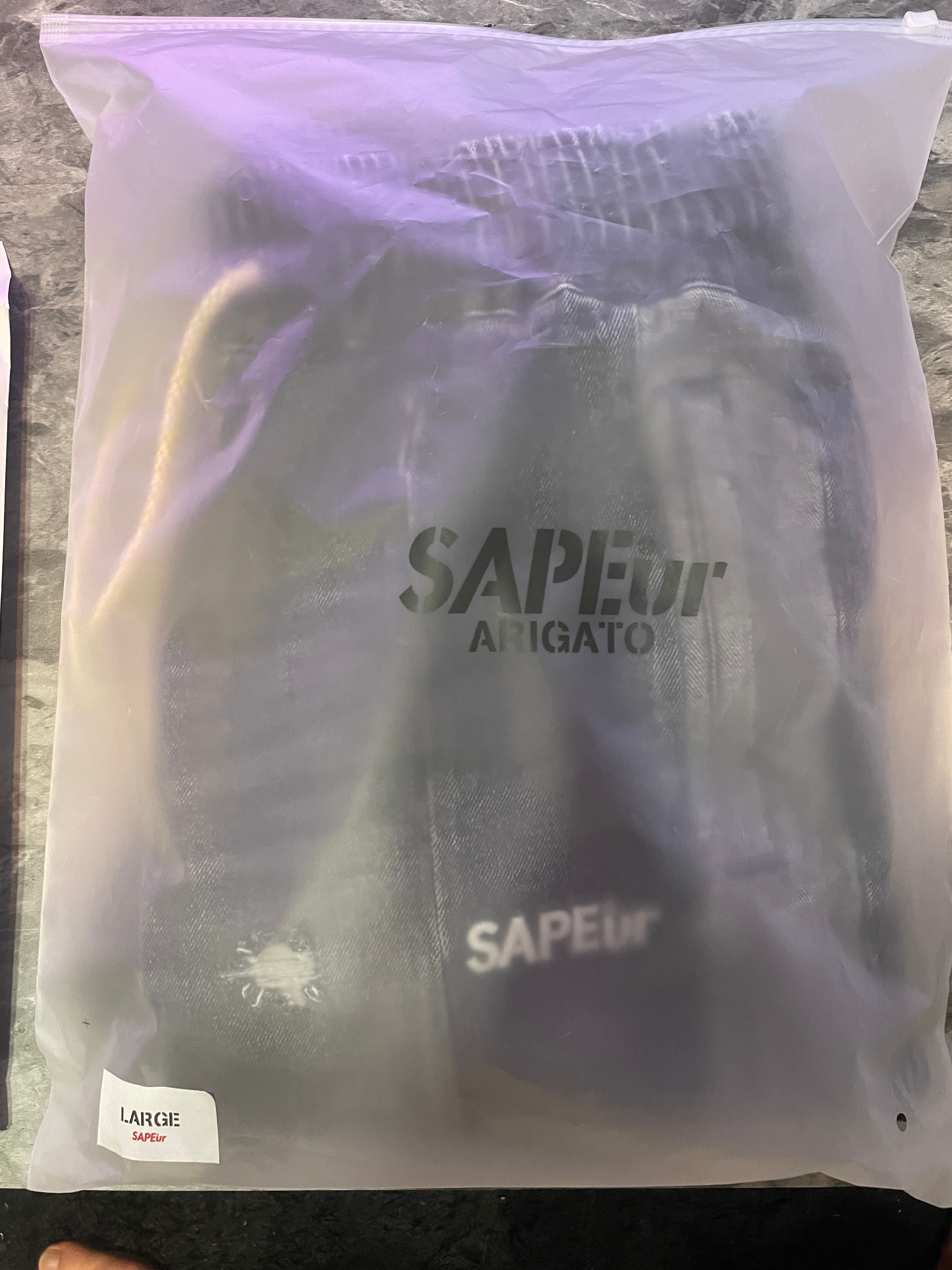 SAPEur DENIM TRACK PANTS "Black"