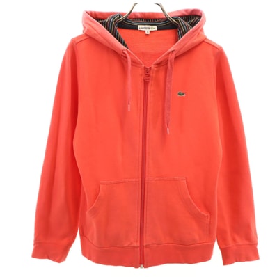 LACOSTE ラコステ 長袖 スウェット ジップパーカー 40 レッド系