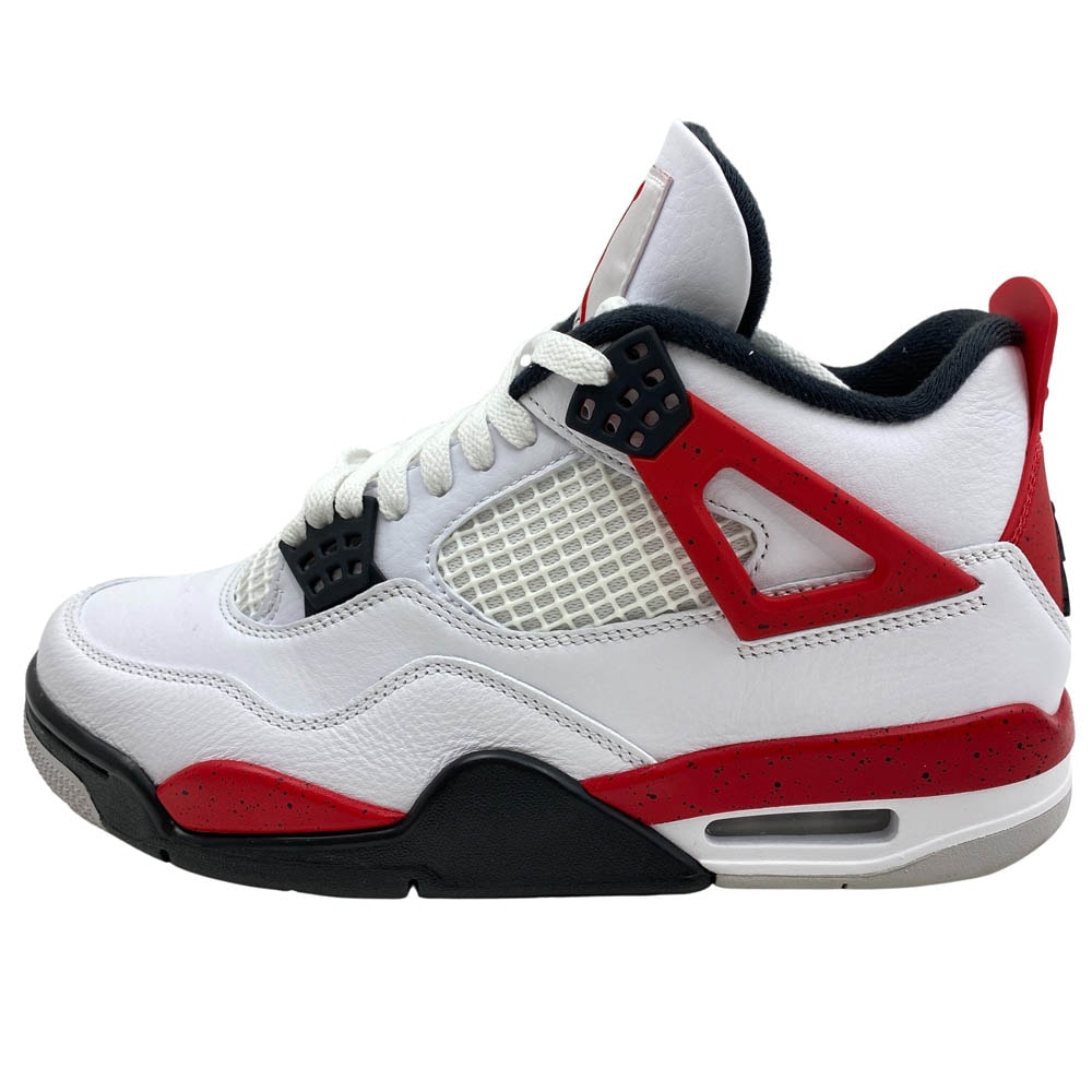 NIKE ナイキ スニーカー DH6927-161 Air Jordan 4 Retro Red Cement エアジョーダン4 レトロ レッドセメント ハイカットスニーカー ホワイト系 25.5cm【中古】
