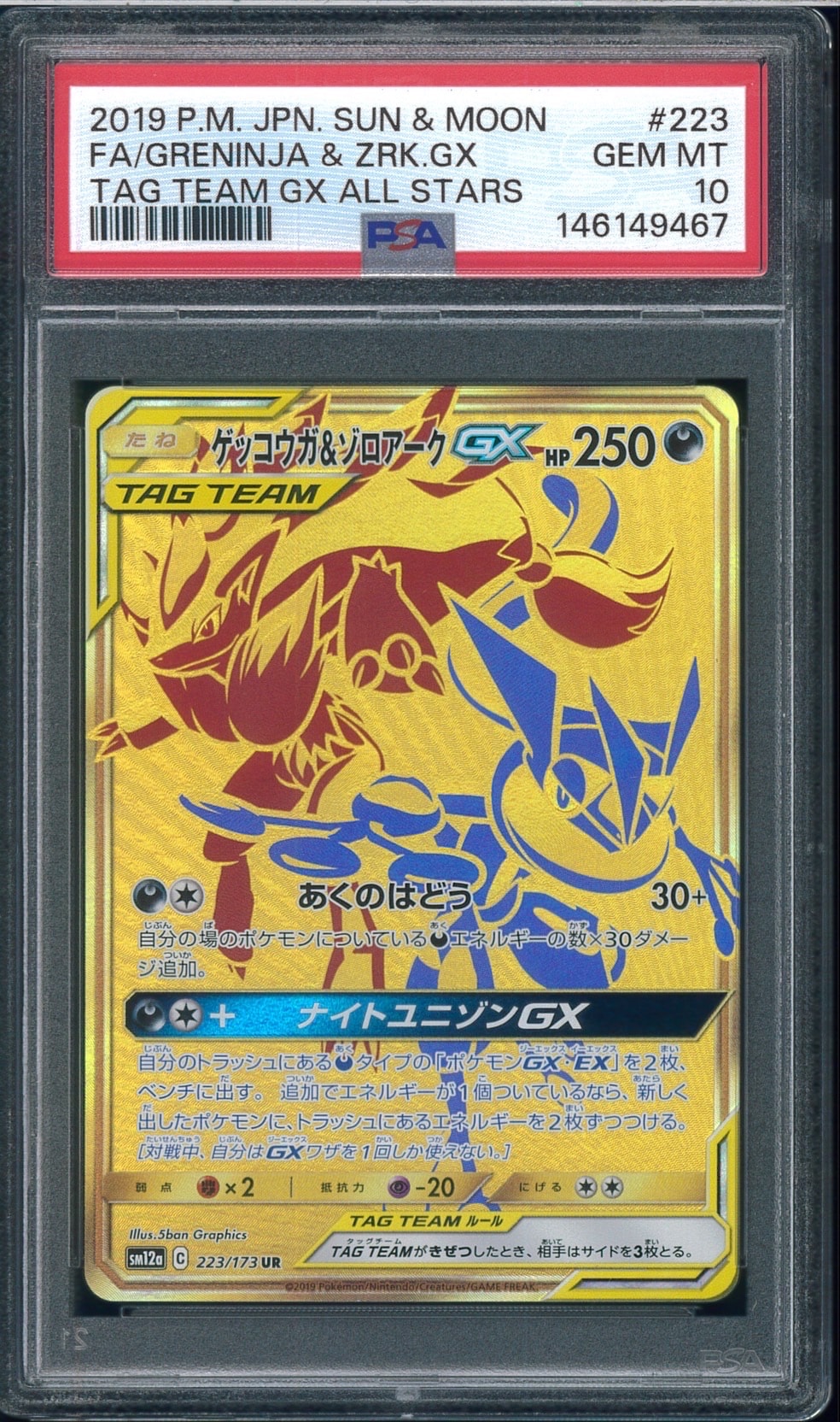 ゲッコウガ&ゾロアークGX UR[SM12a 223/173](ハイクラスパック「TAG
