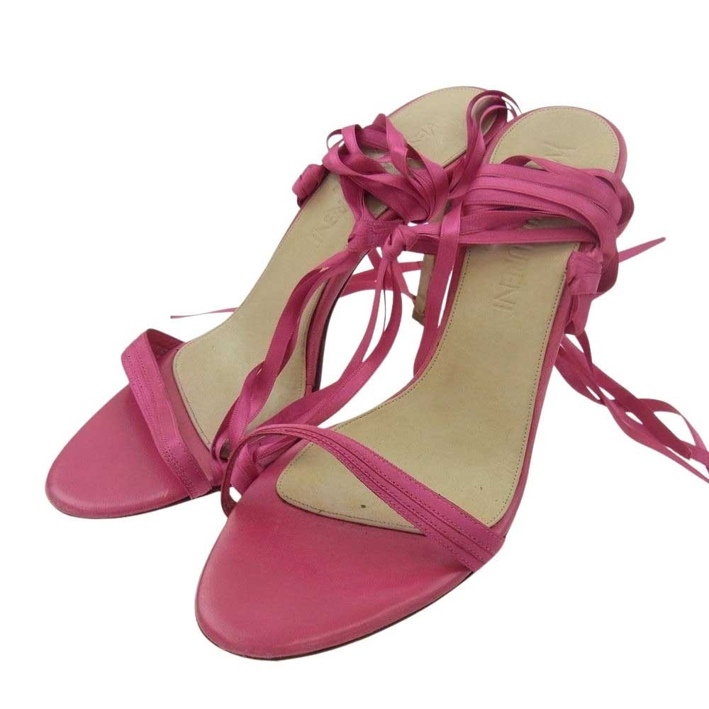 YVES SAINT LAURENT イヴサンローラン パンプス 107659 F2400 ヒール サンダル ピンク系 35.5【中古】