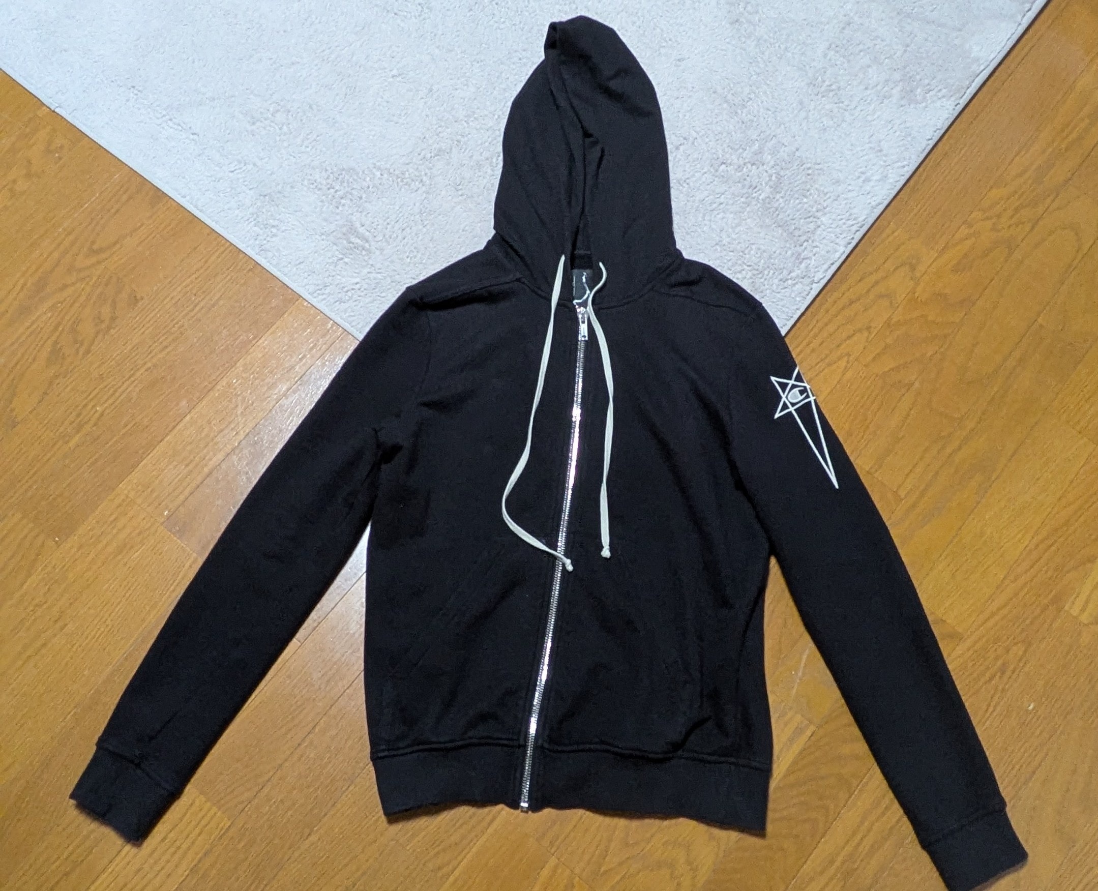 リックオウエンス x チャンピオン ジャンボ ジェイソン フーディー "ブラック"