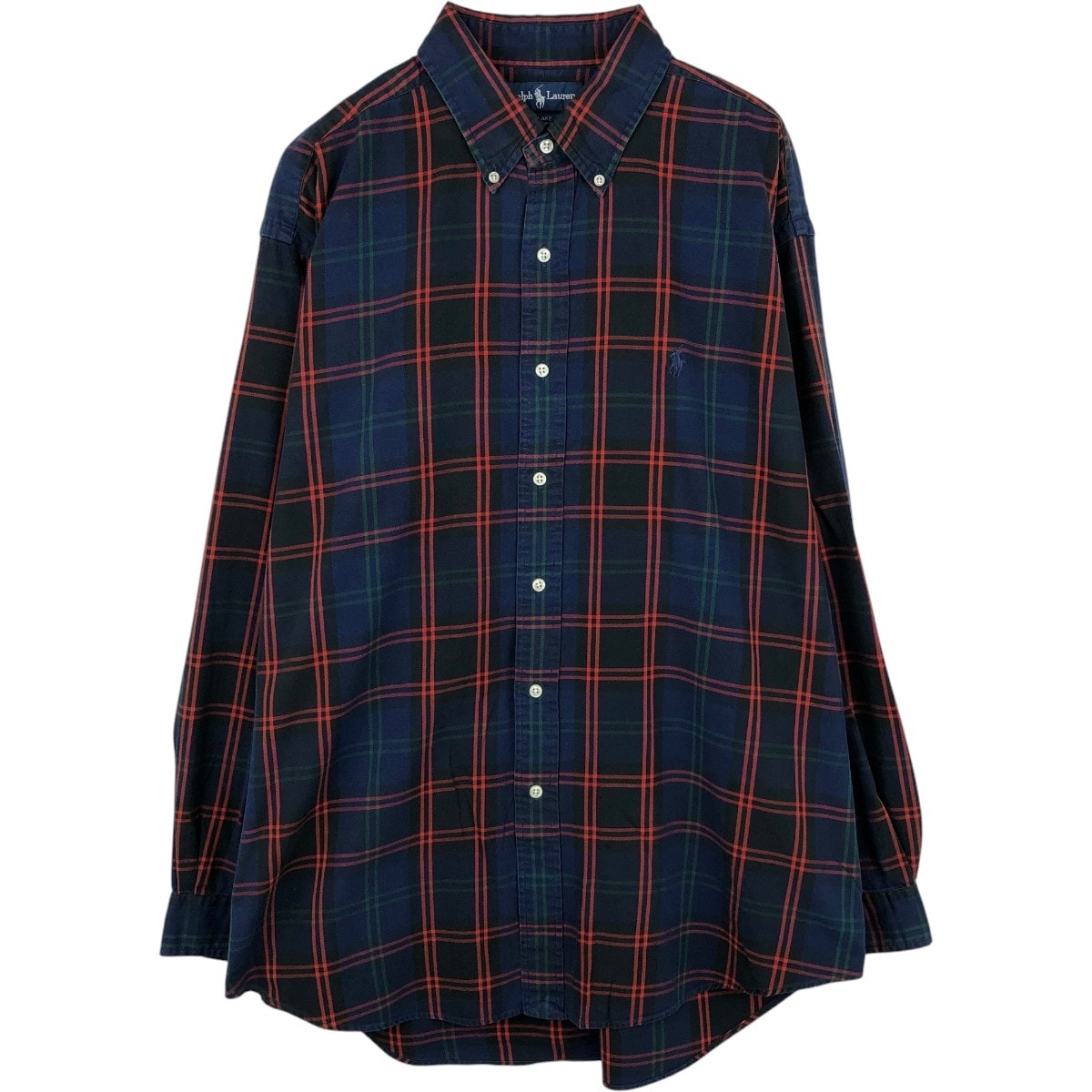 古着 ラルフローレン Ralph Lauren BLAKE 長袖 ボタンダウンチェックシャツ メンズXL相当/eaa676757