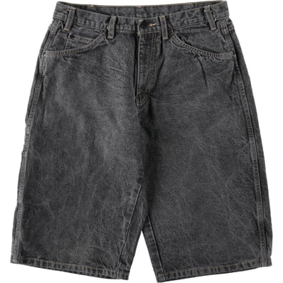 古着 ディッキーズ Dickies ロゴパッチ ブラックデニムショーツ ハーフパンツ メンズw33相当/eaa637119