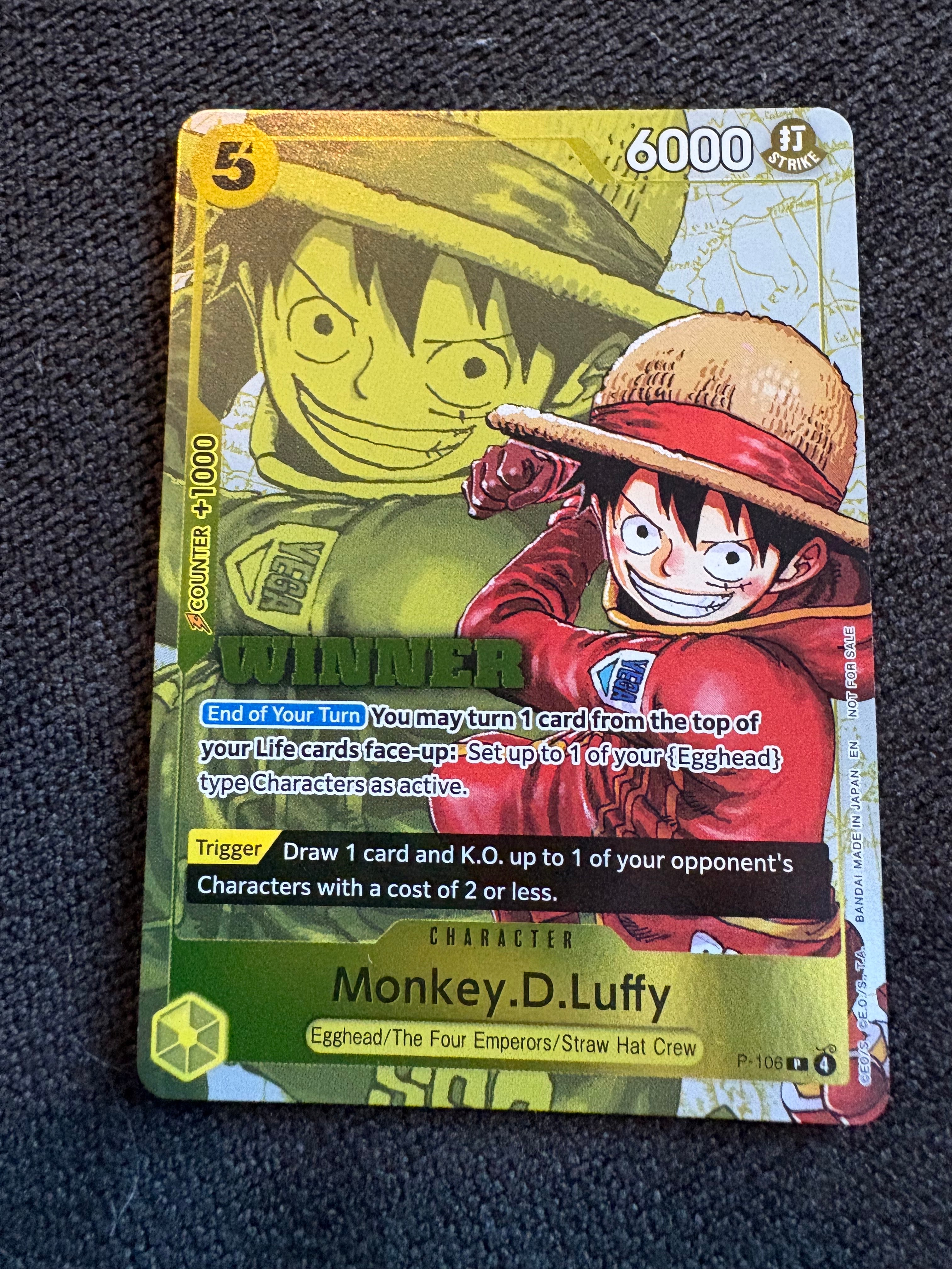 PSA10】モンキー・D・ルフィ P [P-106](プロモーションカード