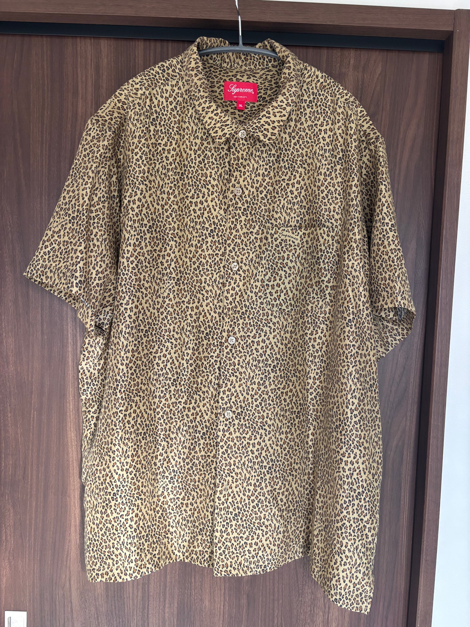 Supreme Leopard Silk S/S Shirt "Tan"