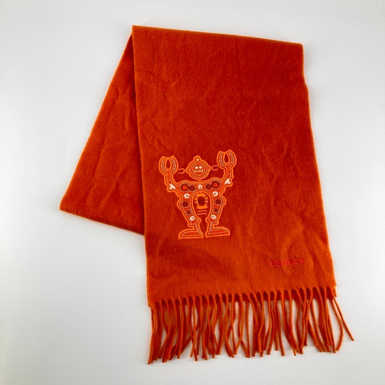 エルメス 21SS 正規品 ハロー・ミスター・ファリエール マフラー カシミヤ B (目立った傷や汚れなし)】HERMES（エルメス） ハロー ミスター ファ