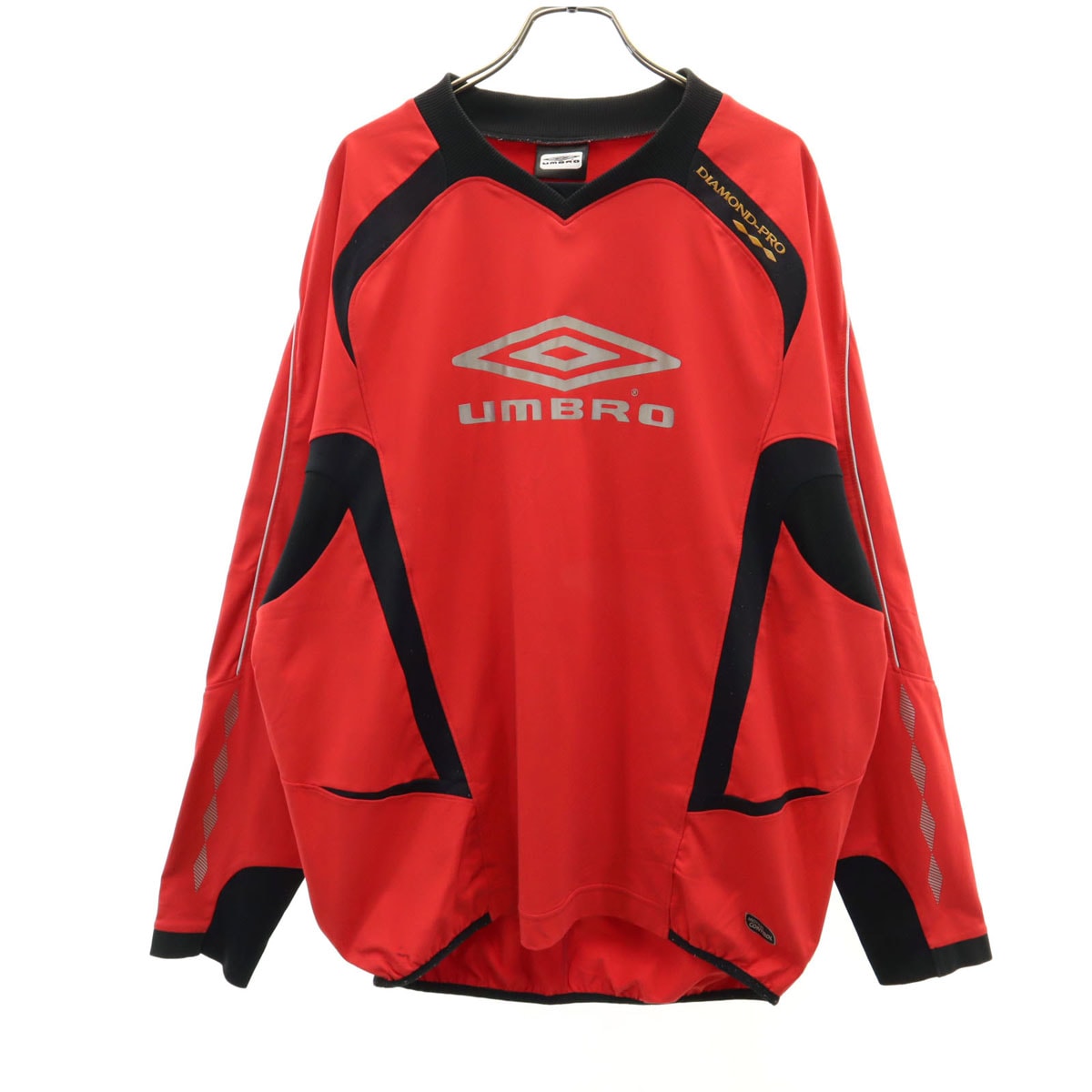 A (未使用に近い)】美品 umbro アンブロ ワンポイントロゴ 長袖 ピステ