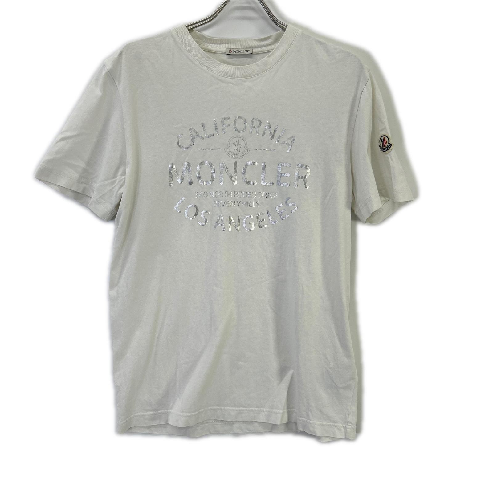 モンクレール 23年製  メタリックフロントロゴ Tシャツ L