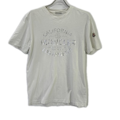 モンクレール 23年製 メタリックフロントロゴ Tシャツ L