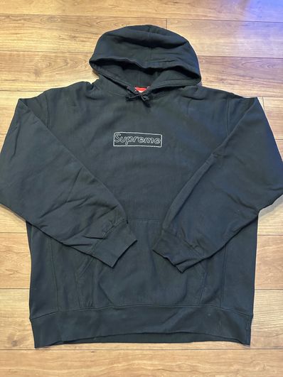 Supreme KAWS Chalk Logo Hooded Sweatshirt "Black"(2021)
