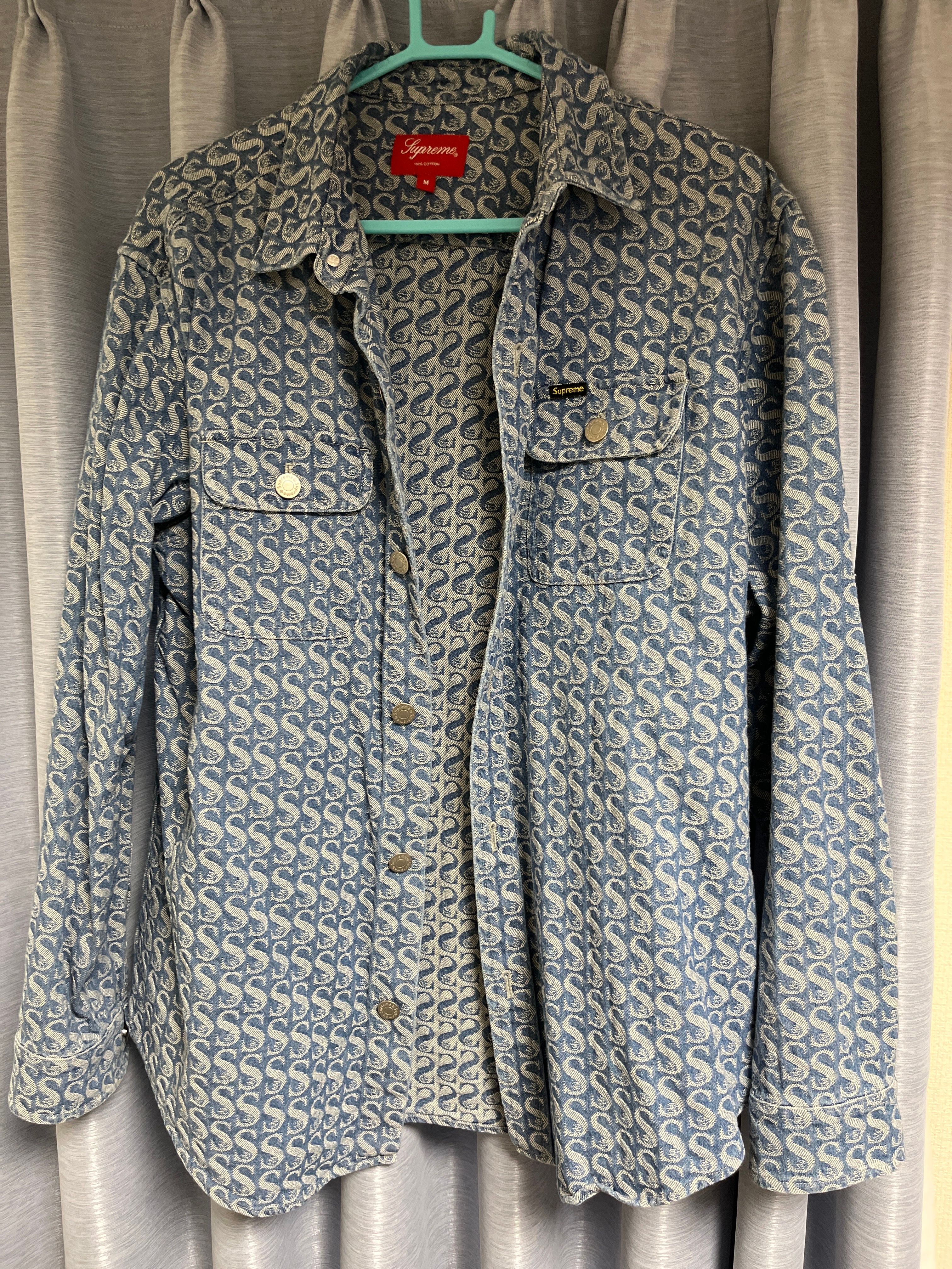 Supreme Monogram Denim Shirt "Blue"