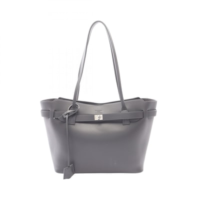 バレンシアガ BALENCIAGA Bel Air ベルエア ミディアム トートバッグ バッグ レザー レディース グレー系 【中古】