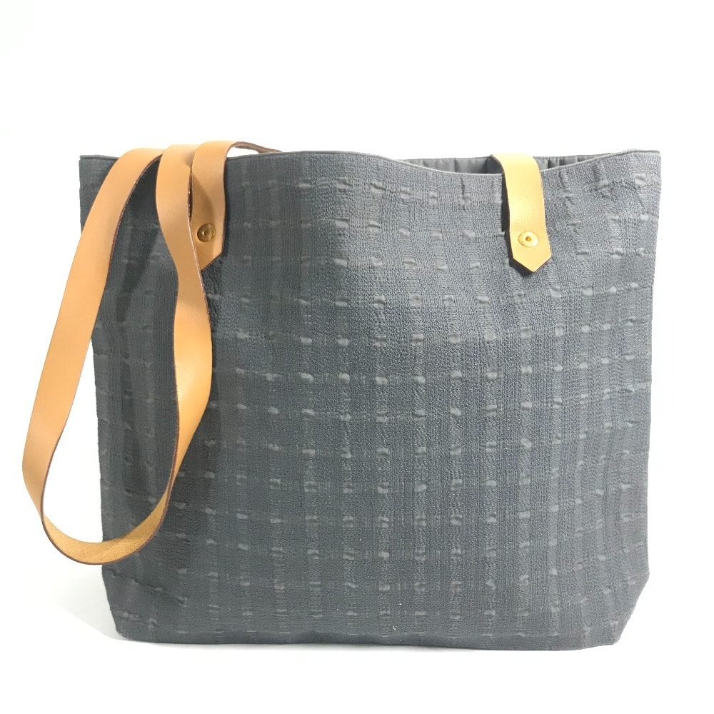 エルメス HERMES アメダバ カバ ドゥポッシュ トートバッグ カバン 肩掛け ショルダーバッグ コットン グレー