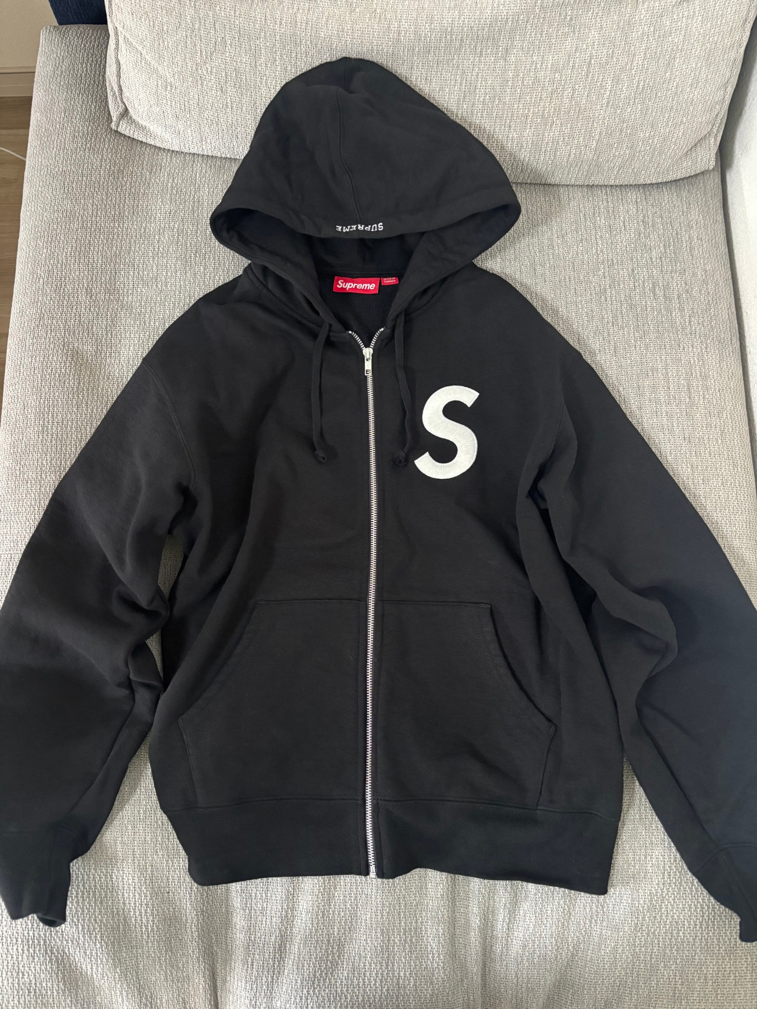 Supreme S Logo Zip Up Hooded Sweatshirt (25FW) "Black"