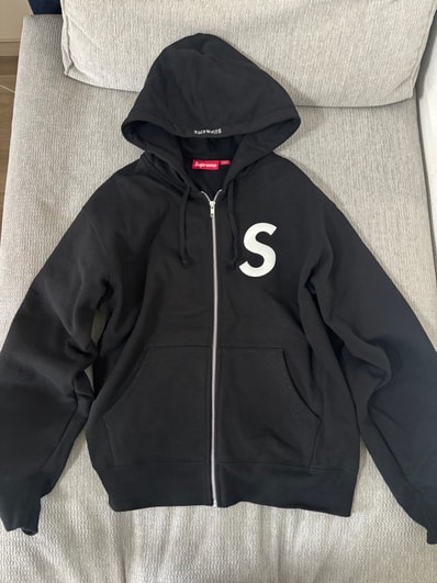 Supreme S Logo Zip Up Hooded Sweatshirt (25FW) "Black"