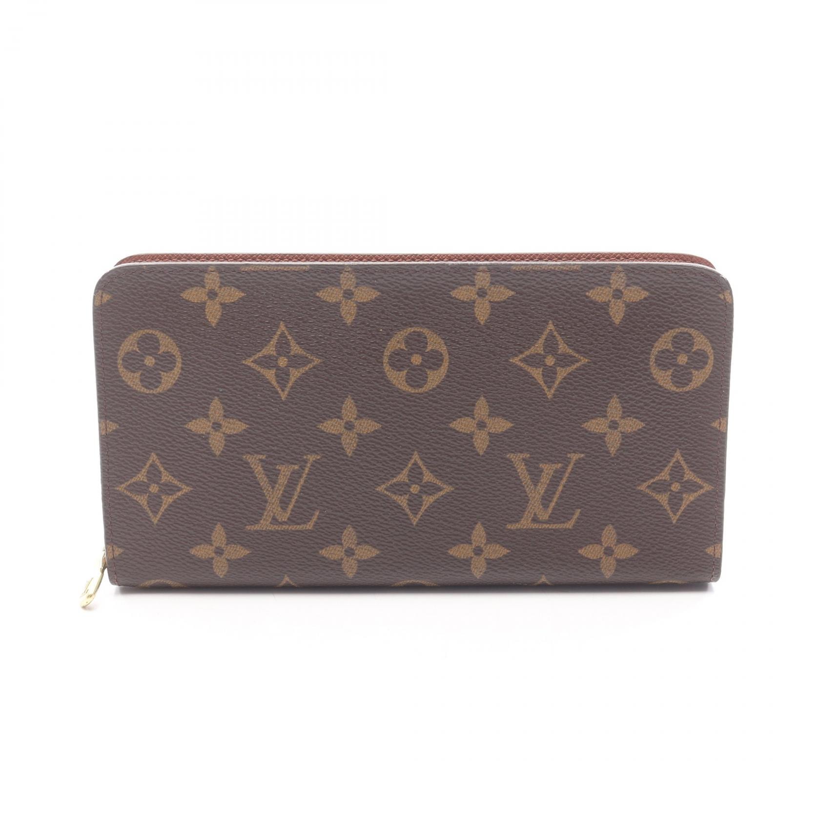 ルイ・ヴィトン LOUIS VUITTON ポルトモネジップ モノグラム ラウンド長財布 財布 レザー PVC レディース ブラウン系 M61727 【中古】