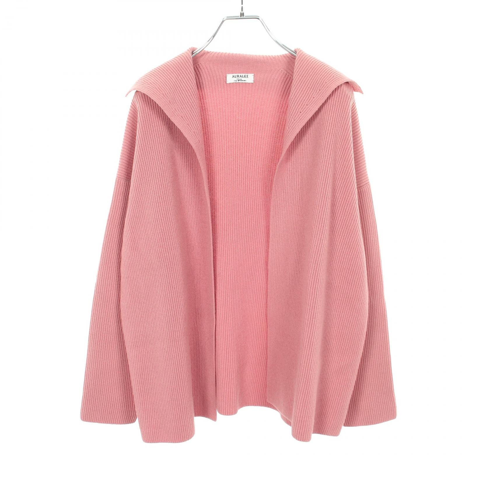 オーラリー AURALEE カーディガン 衣料品 トップス ウール レディース ピンク系 【中古】