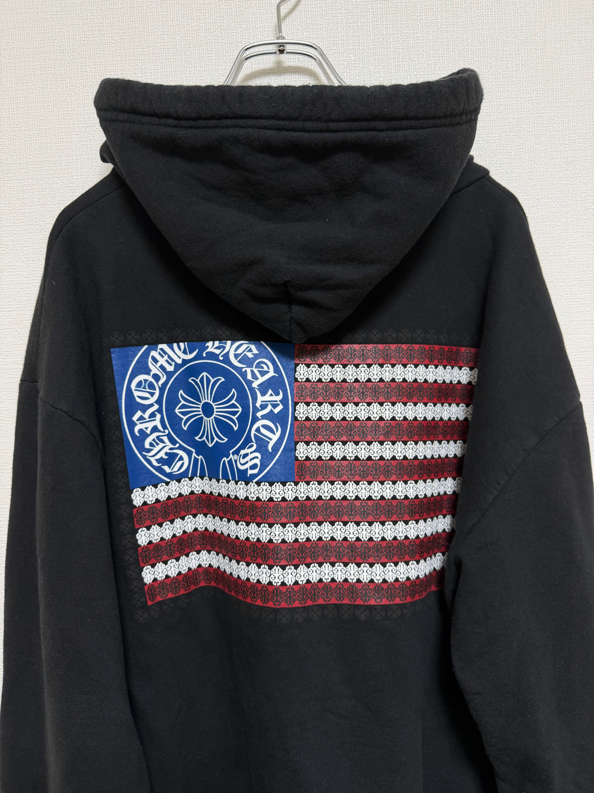 CHROME HEARTS アメリカフラッグ パーカー プルオーバー M
