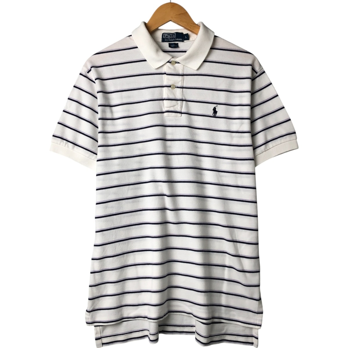 古着 ラルフローレン Ralph Lauren POLO by Ralph Lauren 半袖 ボーダー ポロシャツ メンズL相当/eaa562451