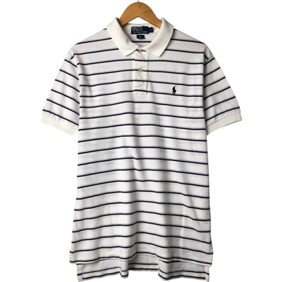 古着 ラルフローレン Ralph Lauren POLO by Ralph Lauren 半袖 ボーダー ポロシャツ メンズL相当/eaa562451