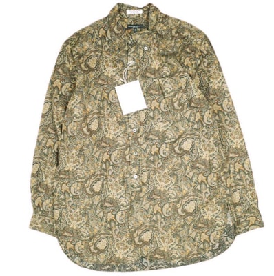 新品 Engineered Garments エンジニアードガーメンツ アメリカ製 19 Century BD Shirt - Cotton Paisley Print コットンペイズリープリント ボタンダウンシャツ S Black/Brown 長袖 19th