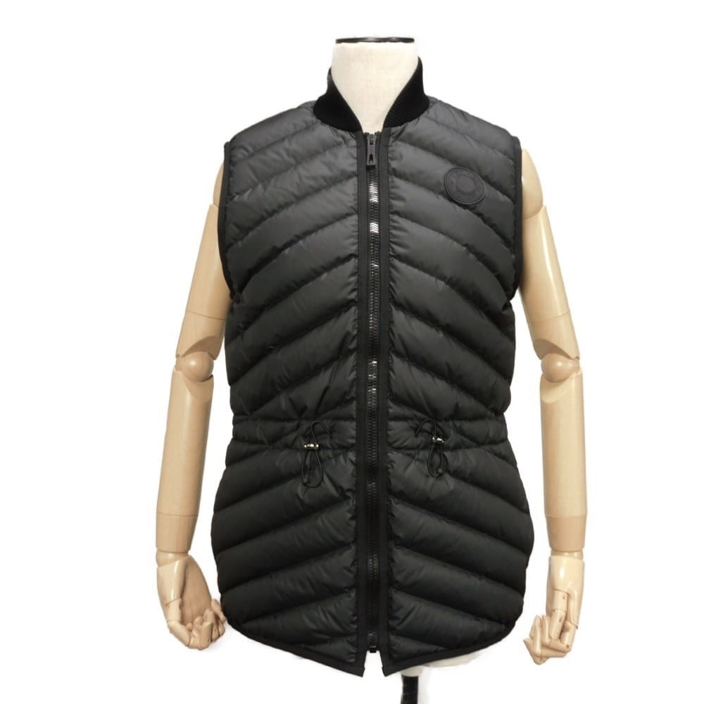 HERMES エルメス クルードセル キルティング ジレ 34 ロゴ シリコン ドローコード 未使用 セリエ ワッペン ブラック ダウンベスト 3H0156DA