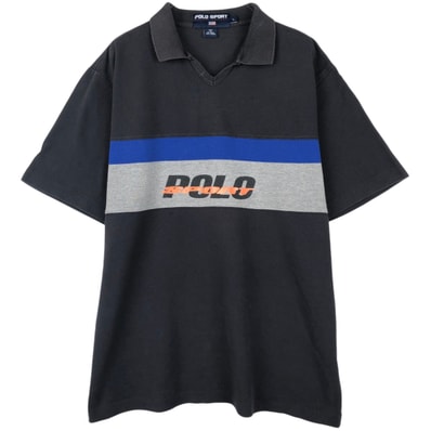 古着 ラルフローレン Ralph Lauren POLO SPORT ポロスポーツ Vネック 半袖 ポロシャツ メンズL相当/eaa623930