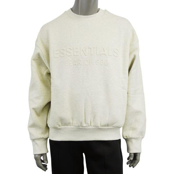 FEAR OF GOD ESSENTIALS Embossed Classic Crewneck Sweatshirt "Oatmeal Heather"