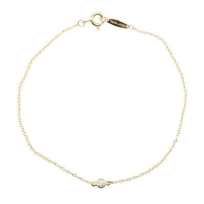 ティファニー TIFFANY&CO バイザヤード ブレスレット ブレスレット アクセサリー K18(イエローゴールド) ダイヤモンド レディース ゴールド系 / クリア系 【中古】