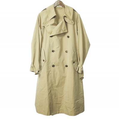 AURALEE オーラリー 20SS 日本製 FINX POLYESTER BIG TRENCH COAT フィンクスポリエステル ビッグトレンチコート A20SC01FP 3 BEIGE アウター mc68231