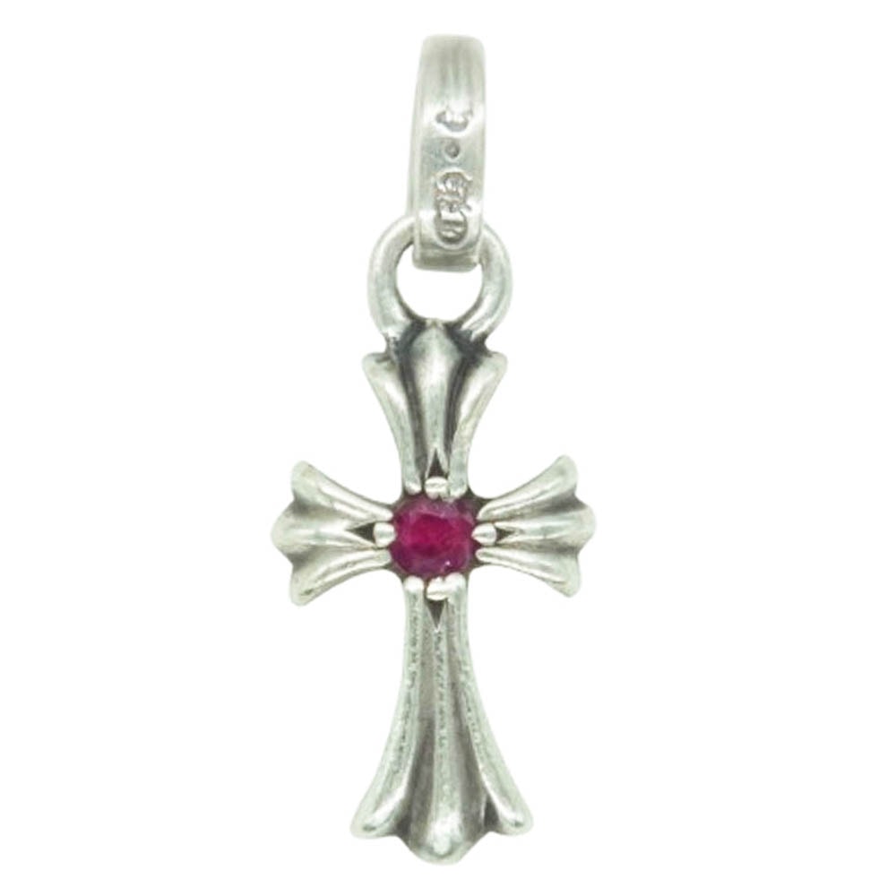 CHROME HEARTS クロムハーツ(原本無) ペンダントトップ CRS BBYFAT RUBY ベイビーファット 両面ルビー チャーム ペンダントトップ シルバー系【中古】